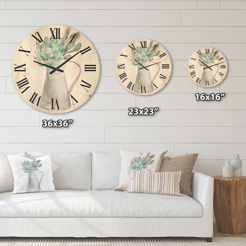 Horloge murale Succulent Home, Petit