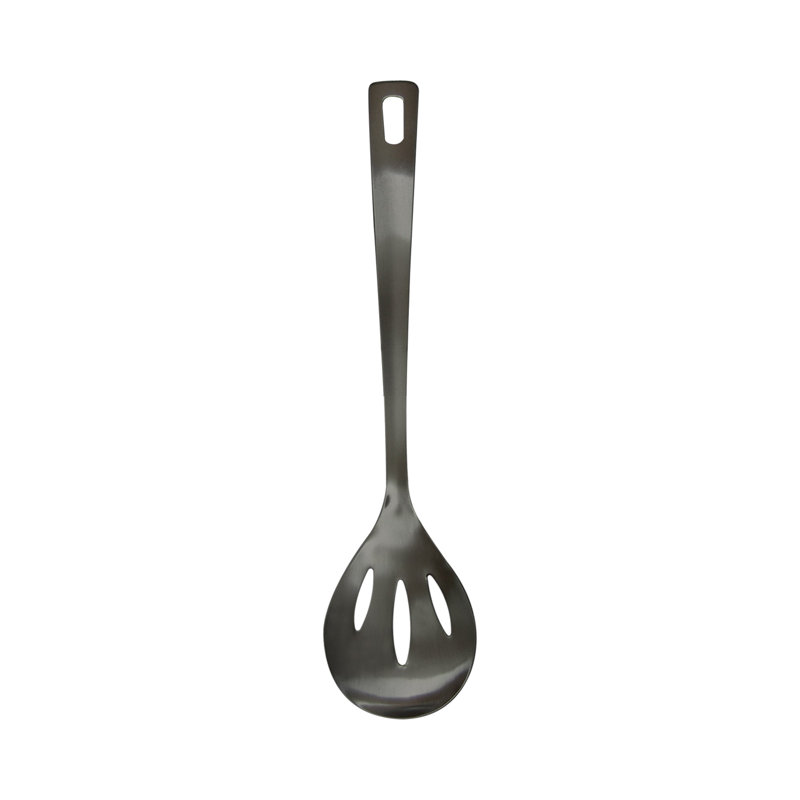 Cuillère rainurée | Pelle en acier inoxydable 1,8 mm | Finition nickel noir