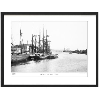 Poole, The Quay 1908 by Francis Frith - Single Picture Frame Print