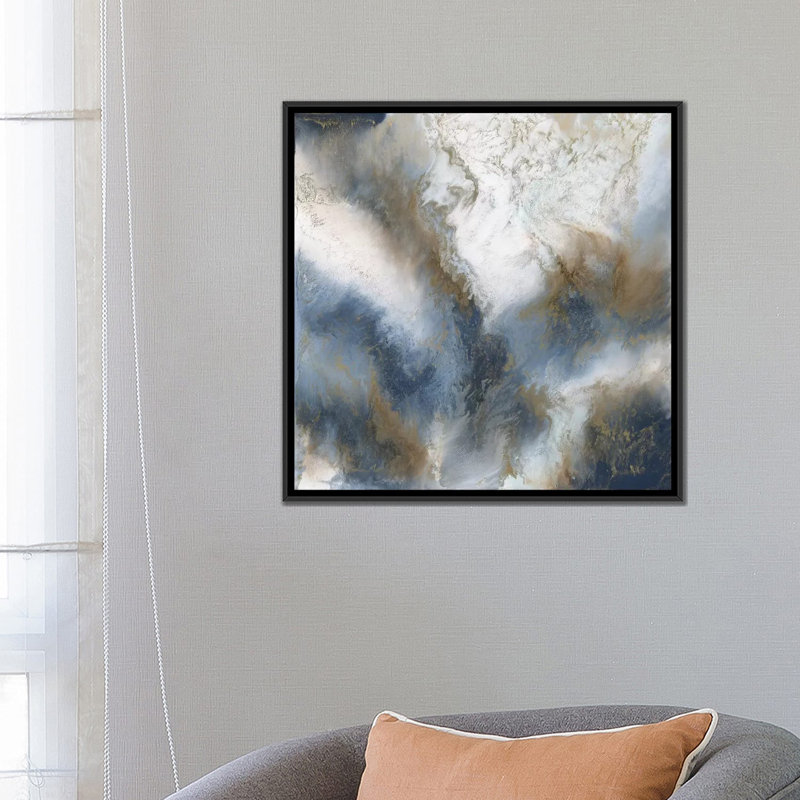 « let the light brillance », reproduction sur toile, H 18 po x l 18 po x P 1,5 po, Toile avec cadre noir, Pas de tapis