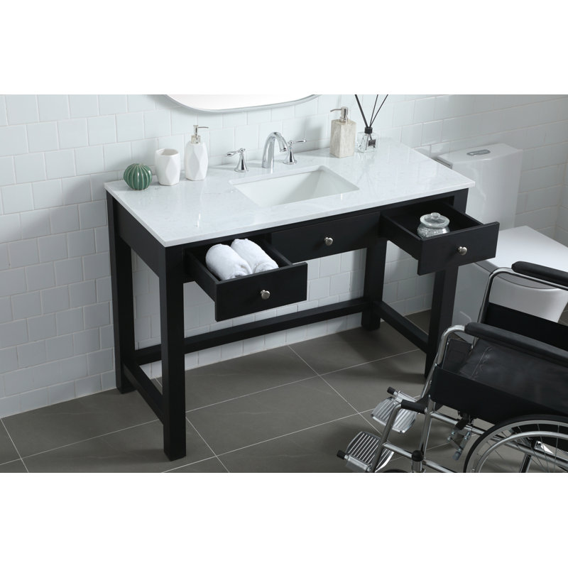 Ensemble de meuble-lavabo simple 48 po Hudson, Noir