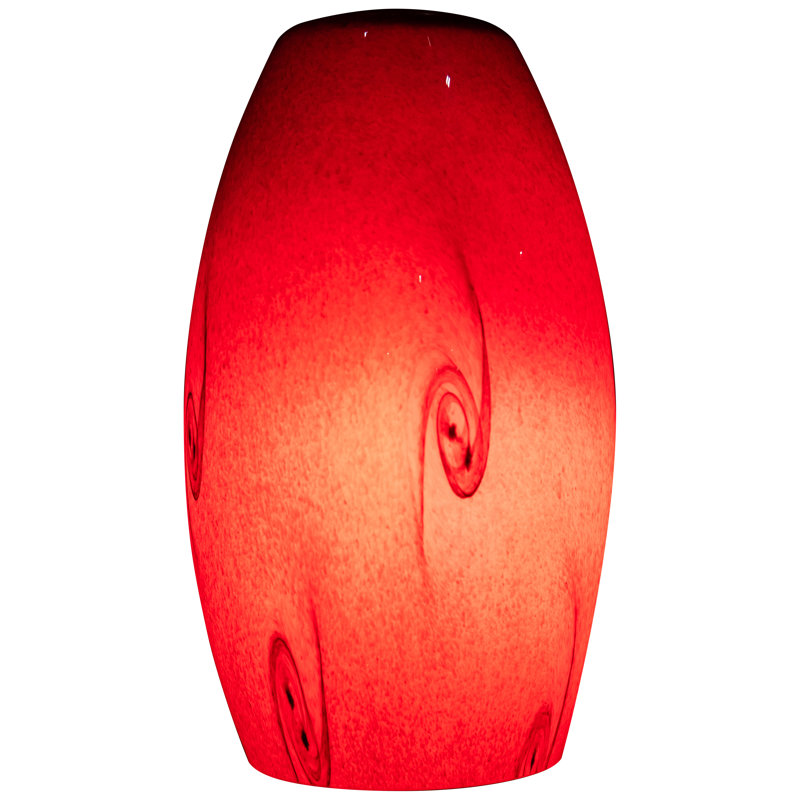 Baur Glass Oval Pendant Shade, Red Sky