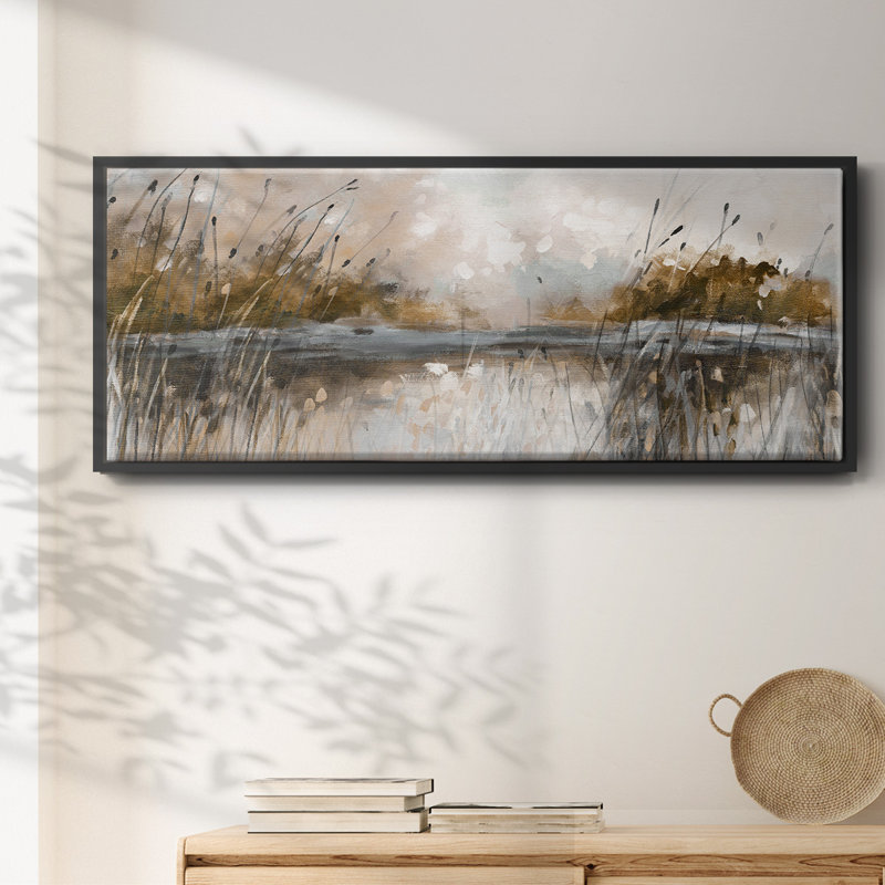 " Honeybloom Lake Views ", Black, 24" H x 60" W x 1.5" D