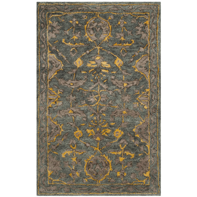 Rudra Hand Tufted Wool Oriental Rug, Rectangle 2'6" x 4'