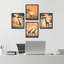 African Safari Giraffe, impression sur papier 4 pièces-93012104-93012105