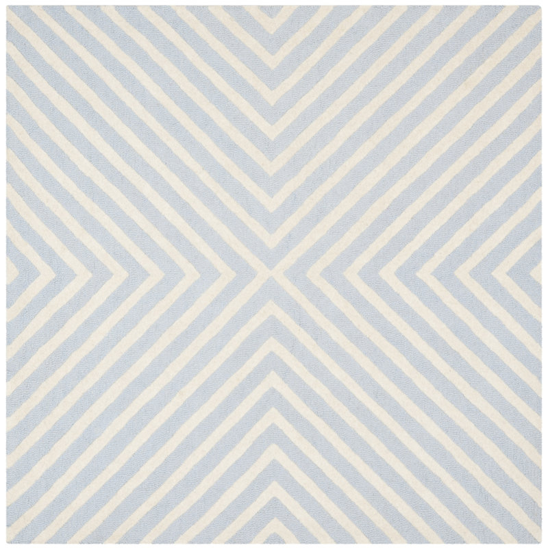 Sivad Tufted Wool Performance Chevron Rug, Square 4'