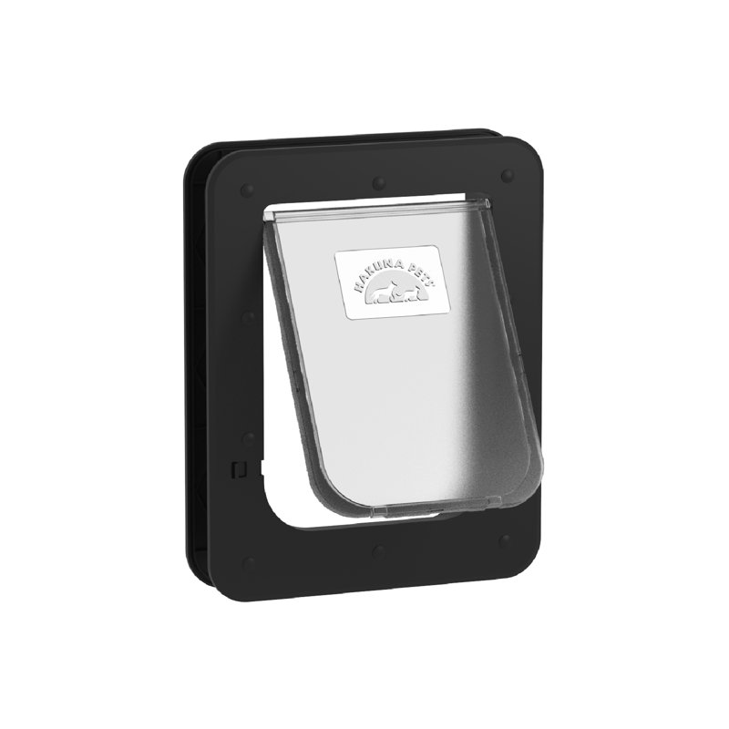 Small Black ABS Pet Door with Locking Flap