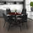 Cain Round X-Base Breakroom Table & 4 Restaurant Stack Chairs-32520449