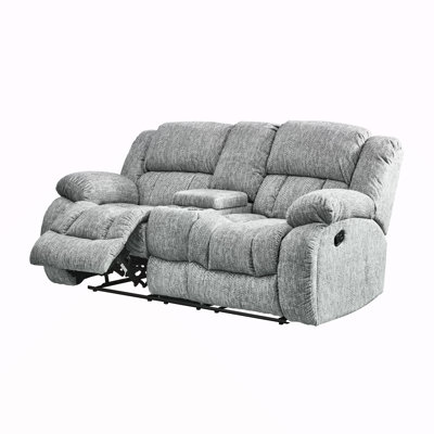 Canapé et causeuse inclinables gris Stonic