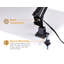 Lampe de bureau 16,93 po noire