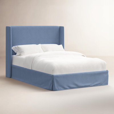 Upholstered Wingback Bed