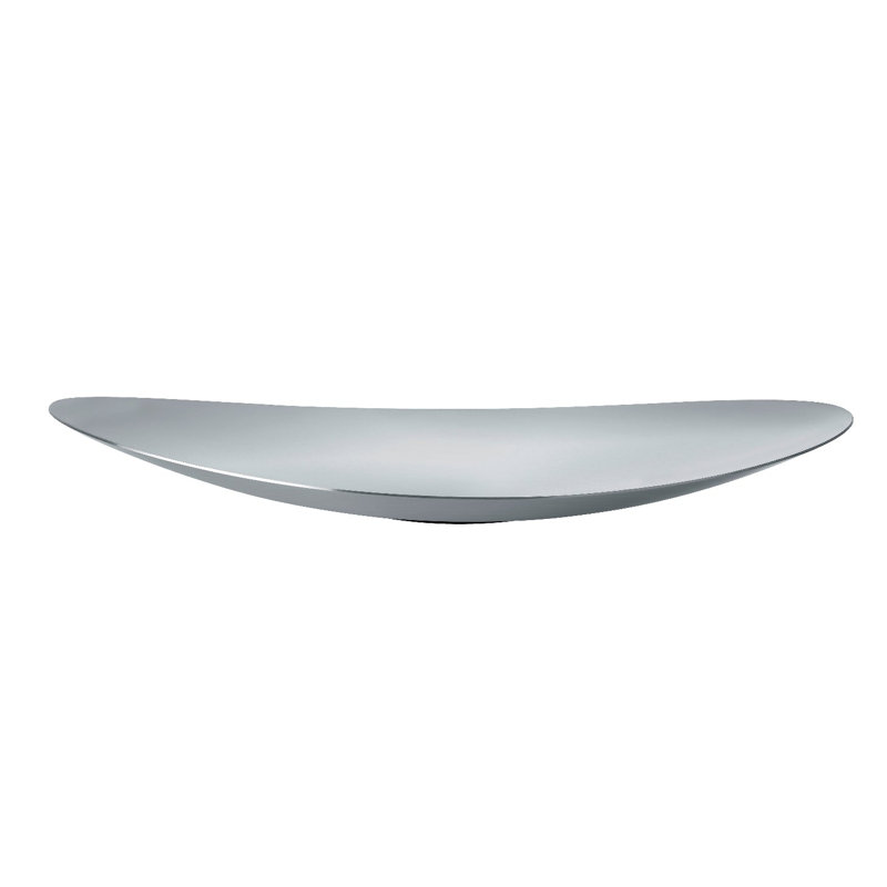Ondea Stainless Steel Decorative Bowl, 2.8" H x 16.6" W x 13.8" D, Brushed Stainless Steel