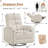 Modern Chenille  Swivel and Rocker Glider Recliner (Set of 2)-382591677