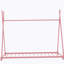 Lit plateforme simple en métal avec structure triangulaire, rose-259680702