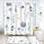 Motif floraux gris