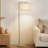 Montage Modern 60 in. Unique Standing Mid Century Modern Floor Lamp with Fabric Drum Shade - LED Bul-954732194-1038233513