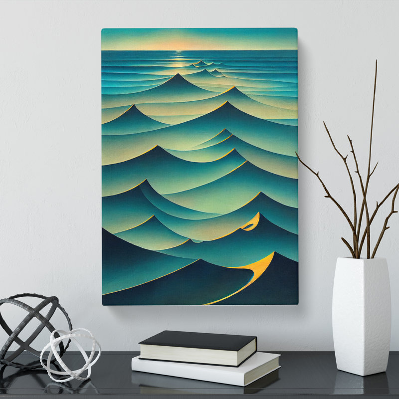 Ocean Seascape Abstract Vol.4 - Wrapped Canvas, 50cm H x 35cm W x 3cm D