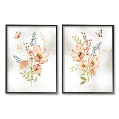 «Soft Soft Spring Flowers», ensemble de 2 giclées encadrées par Nan
