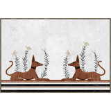 Whippet Garden White Painting by Thom Filicia