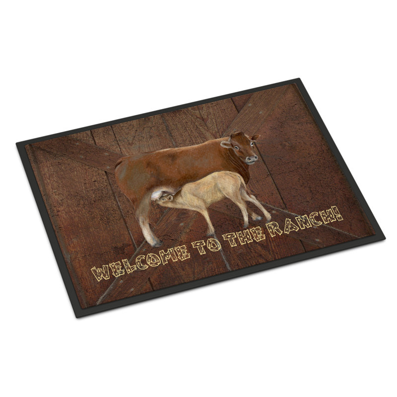 Tapis d'entrée antidérapant Welcome, Rectangle 1 pi 6 po x 2 pi 3 po