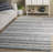 Ebony 777 Hand Tufted Wool/Cotton Striped Rug in Blue/Beige-894275531