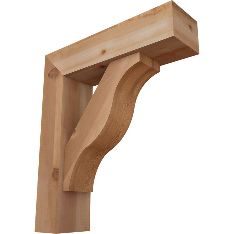 Support Funston Block avec support décalé, 32 x 28, Cèdre rouge occidental de l 7 1/2 po (lisse)