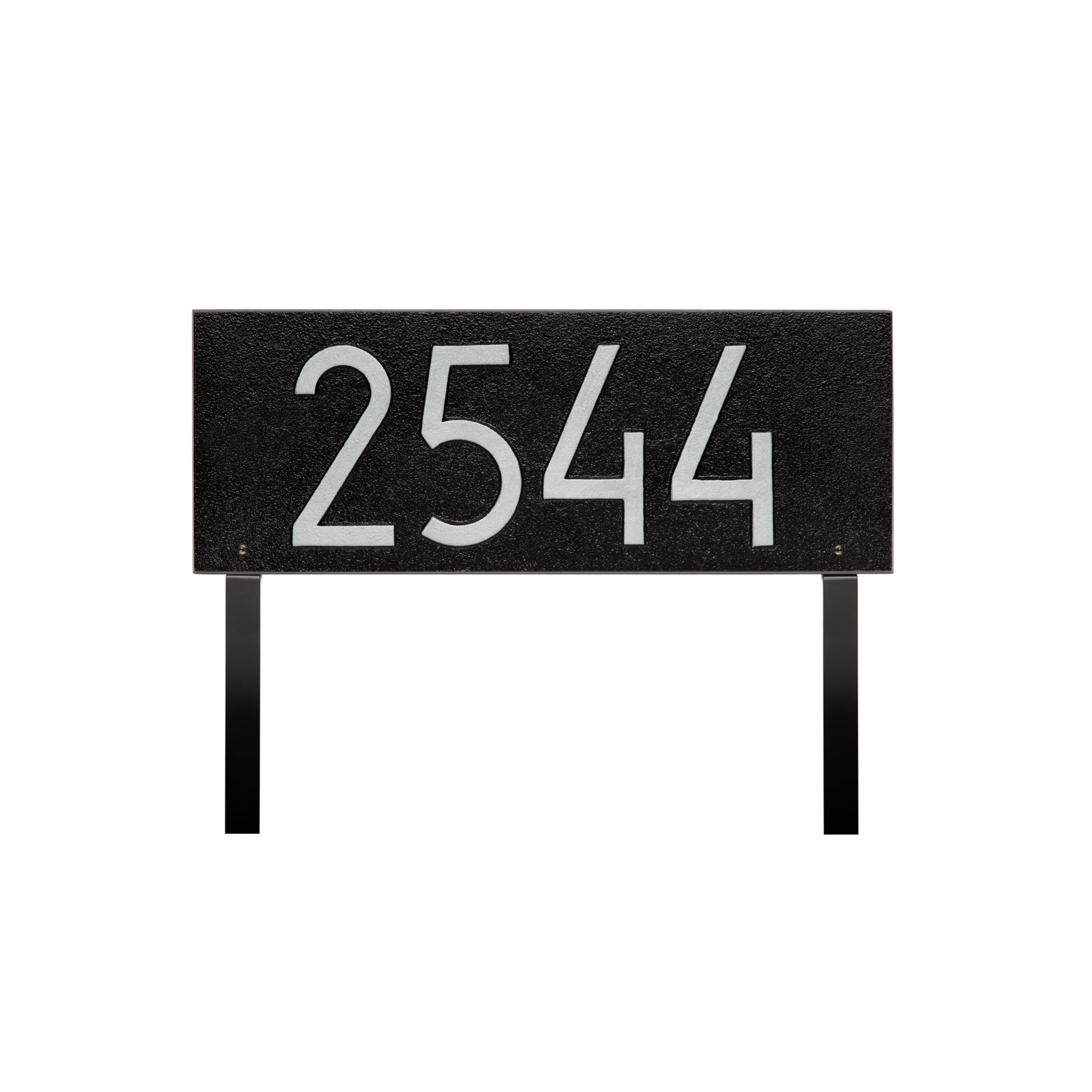 Mid-century Modern Rectangle Wall Plaque, Black/Silver, Yes