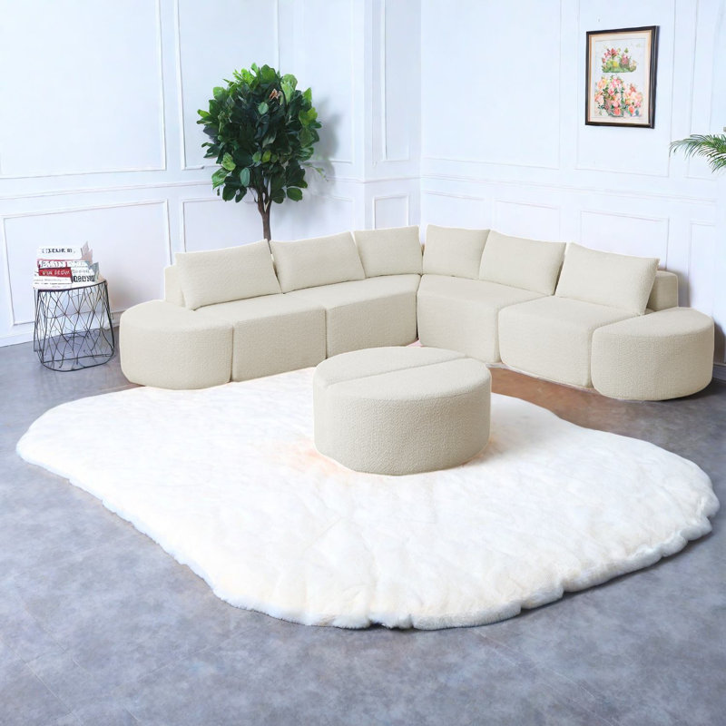 Canapés modulaires polyvalents en chenille, design moderne, idéal pour la maison et le bureau