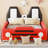 Twin Size Race Car-Shaped Platform Bed With Wheels, Bed Frame
