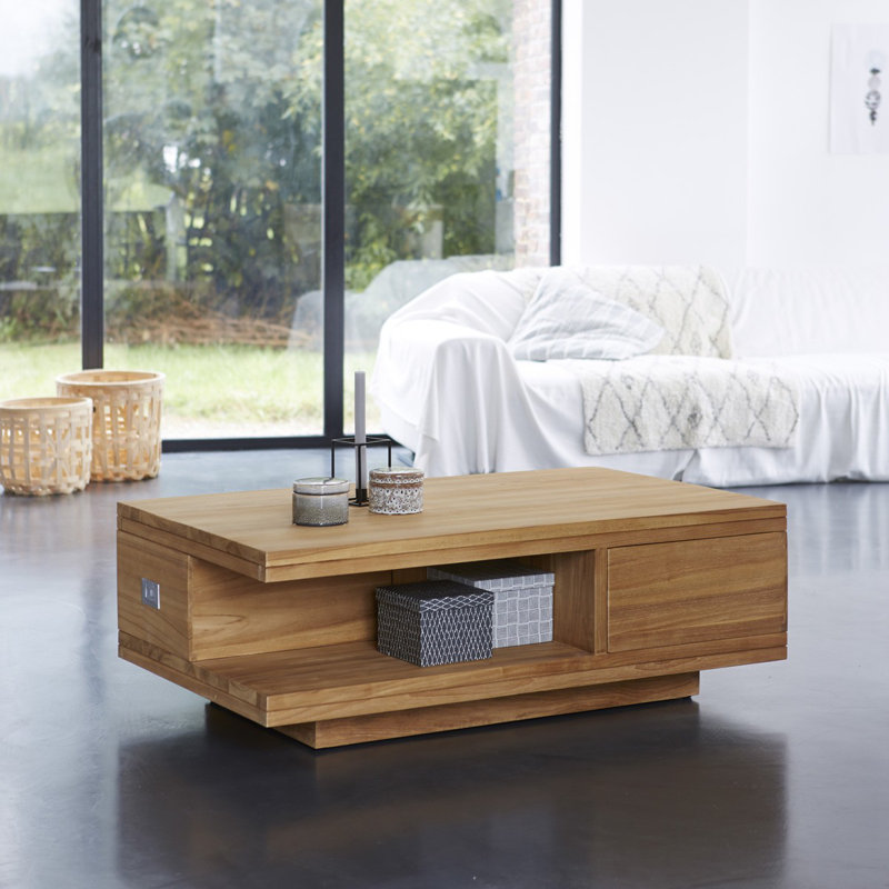 Coffee Tek Coffee Table with Magazine Rack