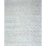 Geometric Area Rug in Blue/Ivory/Gray