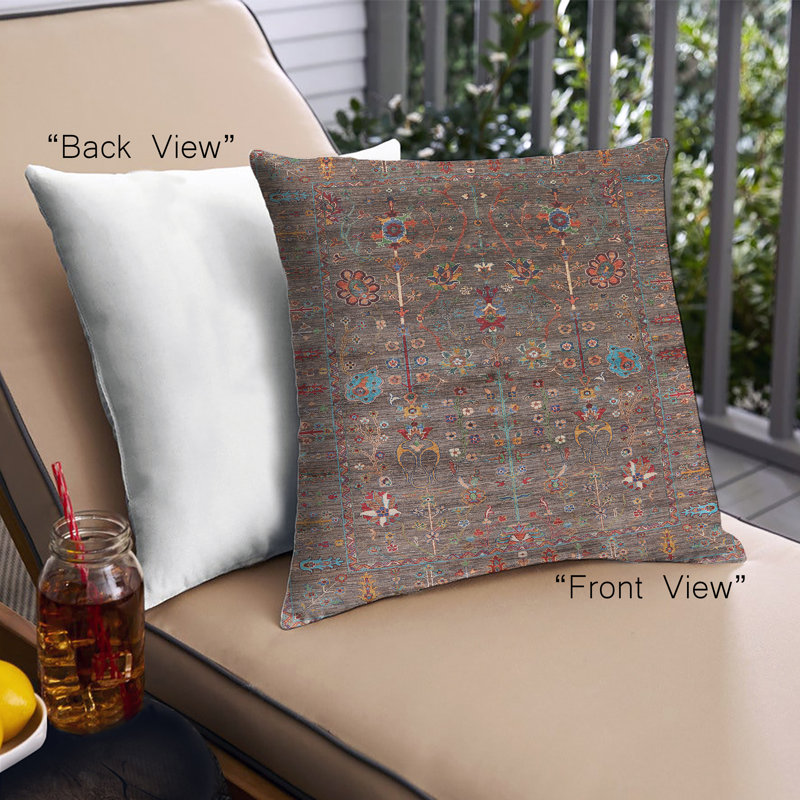 Floral Outdoor Throw Pillow