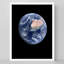 «Blue Earth From Space Space Enthusiasts Illustration Small Decor Art Work»-101376646-101376650