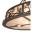 36" Long Winter Pine Oblong Inverted Pendant