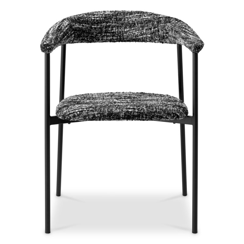 Julio Upholstered Arm Chair, Boucle Sonata Black