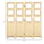 Cloison 4 panneaux en bois massif l 63 po x H 67 po Borendy