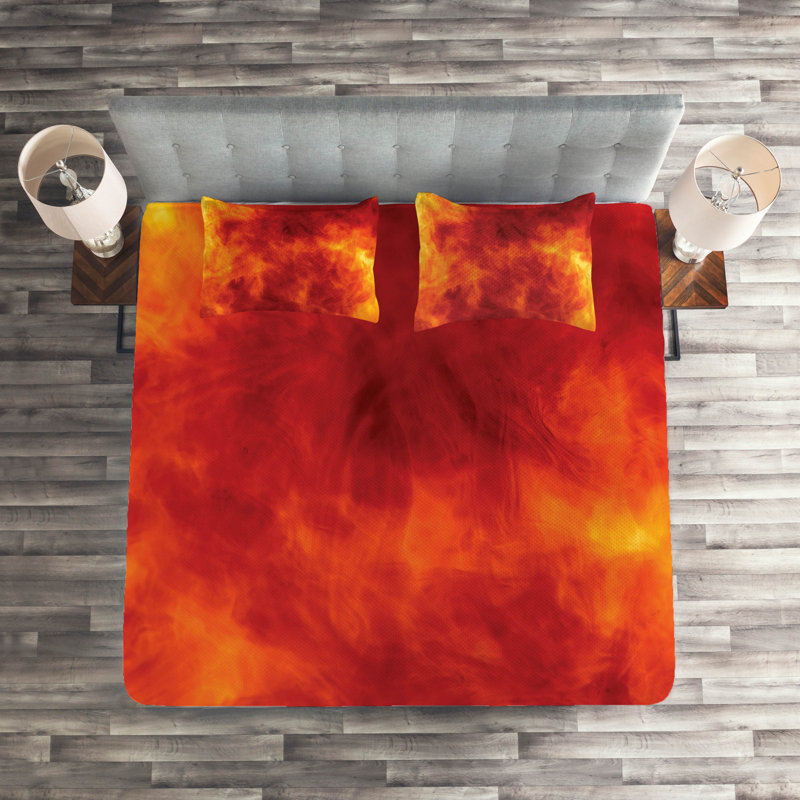 Vibrant Modern & Contemporary Polyester Coverlet, Queen Bedspread + 2 Shams