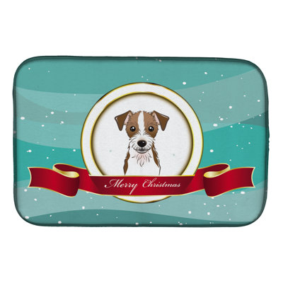 Tapis de séchage terrier merry de noël jack olivier