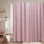 Rideau de douche rose métallique rose mauve scintillant avec 12 crochets