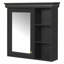 Armoire à pharmacie de salle de bain avec miroir, organisateur de rangement mural, armoire noire au-dessus de la toilette-60555648
