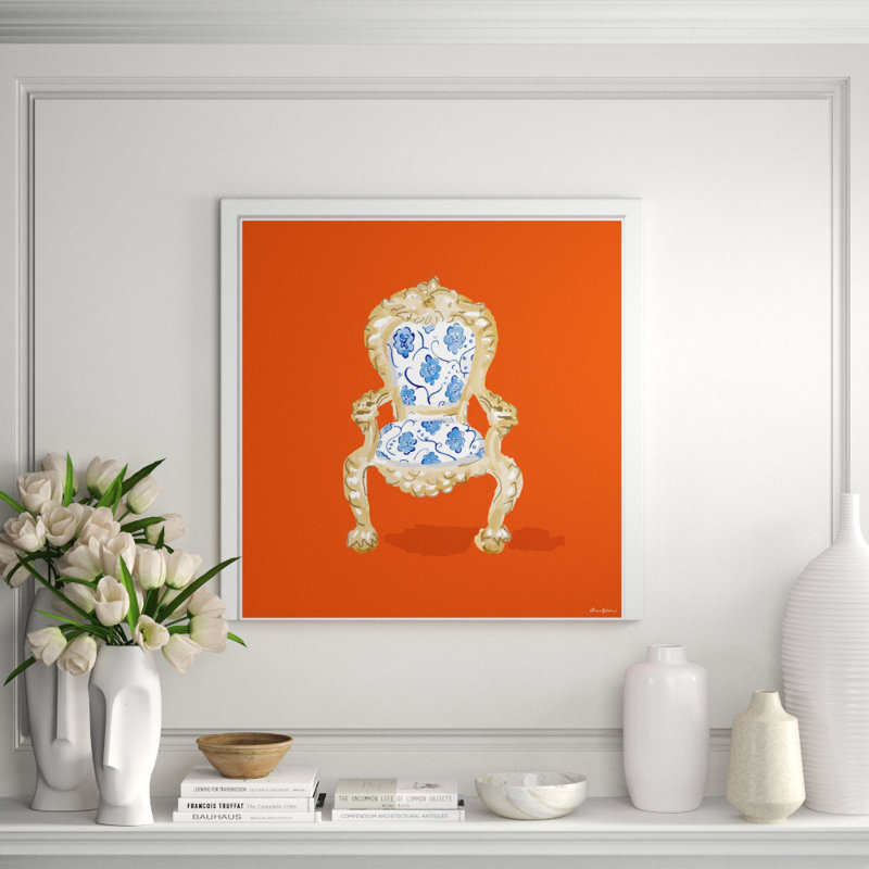 Palace Chair Orange Giclee Print by Dana Gibson