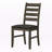 Hampton Gray Polyester and Solid Wood Leg High Dining Chair, 37.29'' H X 19.62'' W X 20.6'' D