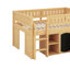 Lit mezzanine double avec armoire de rangement-339768491