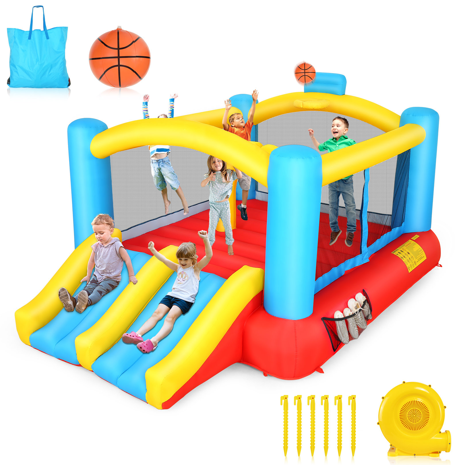 PLUTO LIMITED 12 3 X 8 8 Bounce House With Slide And Air Blower pluto-limited-12-3-x-8-8-bounce-house-with-slide-and-air-blower