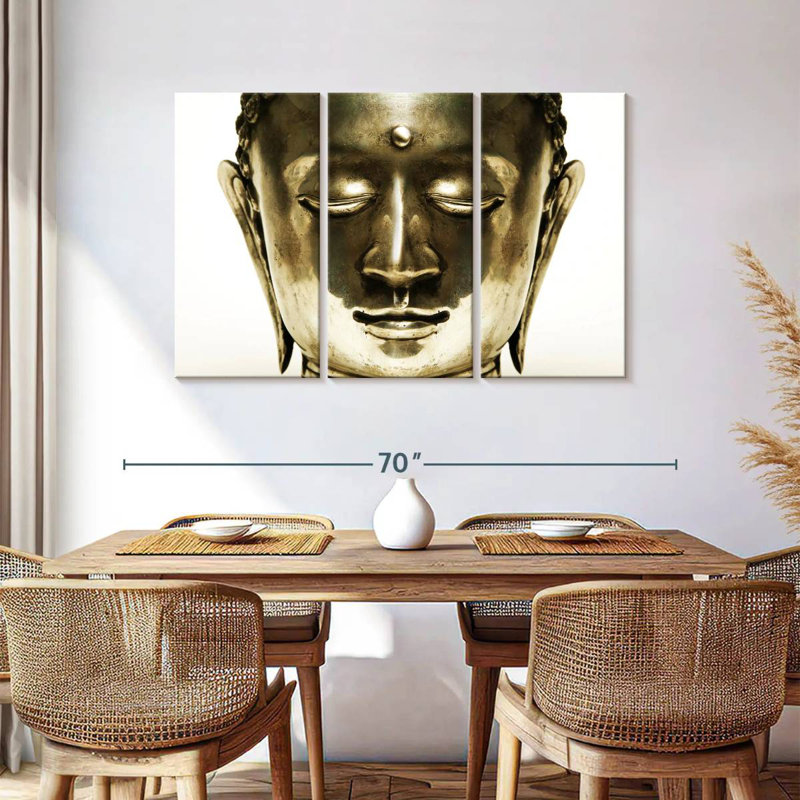 Faced Buddha, 36" H x 57" W