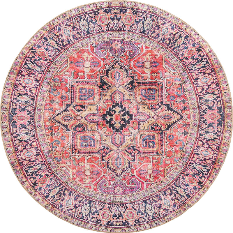 Mauri Chenille Oriental Indoor Rug, Round 3'6"