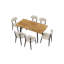 Ensemble de 7 tables de salle à manger extensibles, table de cuisine de 47,4 po à 63,2 po avec 6 chaises rembourrées pour la salle à manger et l’appartement-916688090