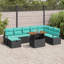 Ensemble de canapés de jardin réglables en hauteur 9 pièces vidaXL