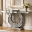 45.27 " W Glass Top Console Table
