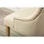 Chaises à oreilles en bois massif à boutons brun clair 2 - Elegant Touch 2-118039601